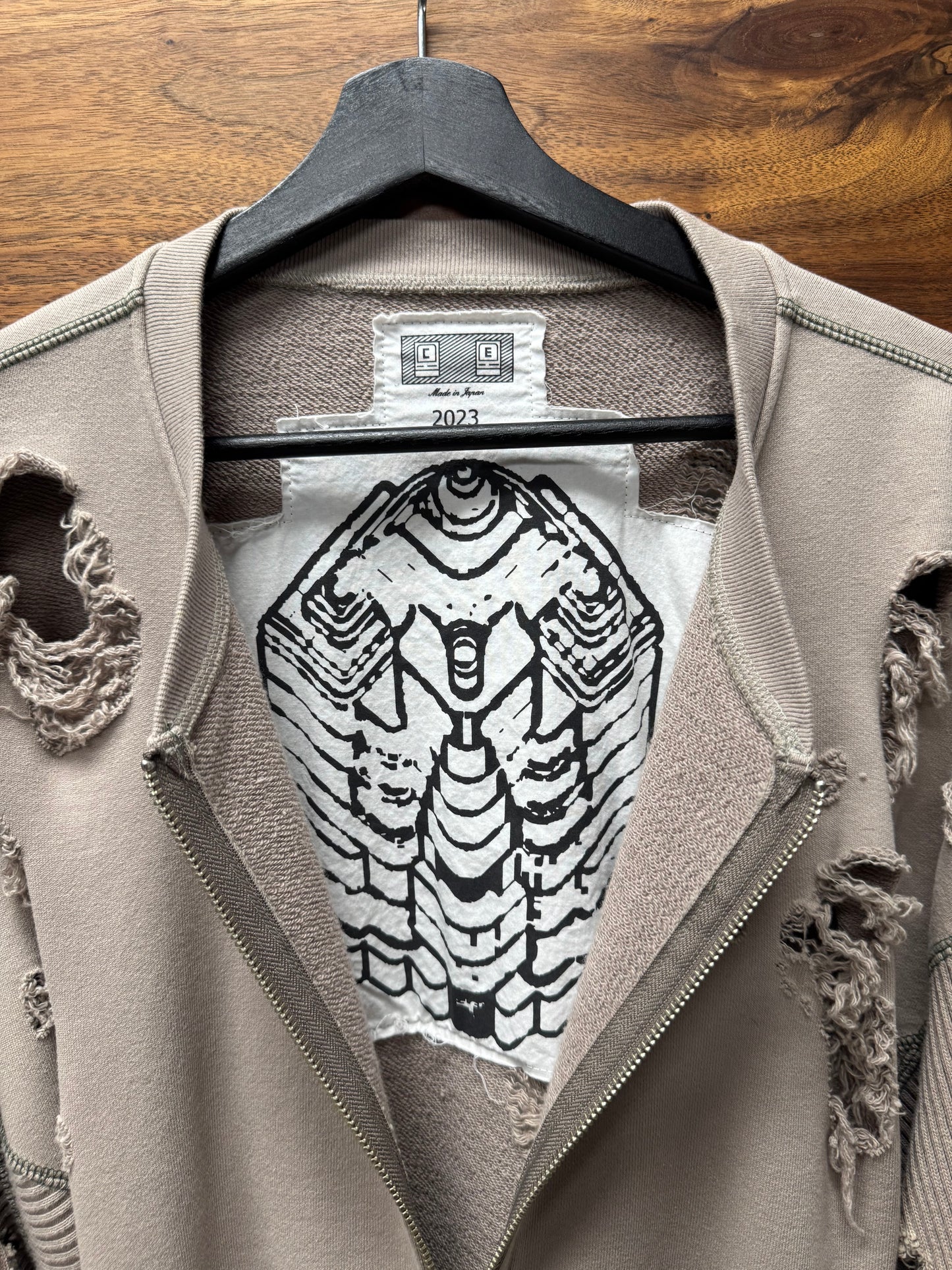 Cav Empt ‘Plague’ Wide Rib Cut Up Sweatshirt