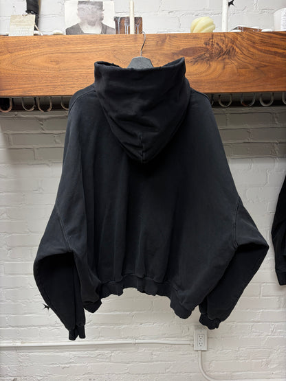 AW2022 Balenciaga ‘Be Different’ Oversized Black Pullover Hoodie