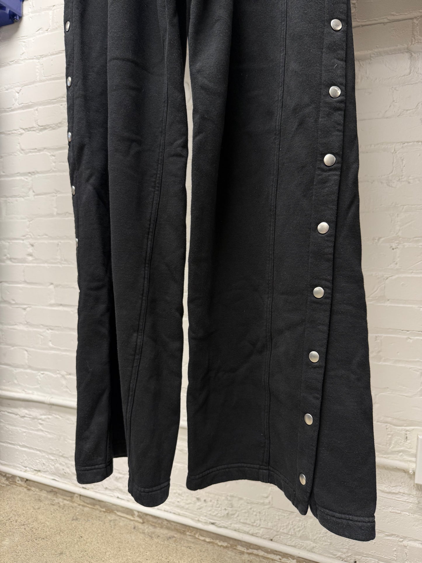Rick Owens ‘Pusher’ Wide Leg Black/Milk Cotton Track Pants
