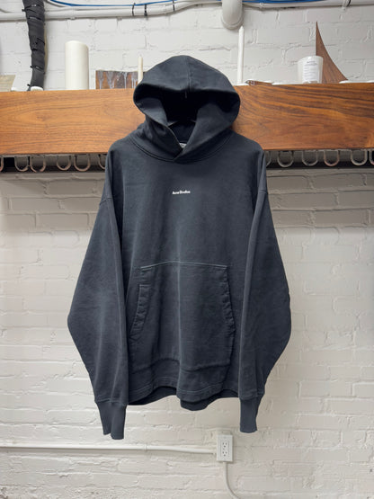 Acne Studios ‘Simple Logo’ Heavy Cotton Black Pullover Hoodie