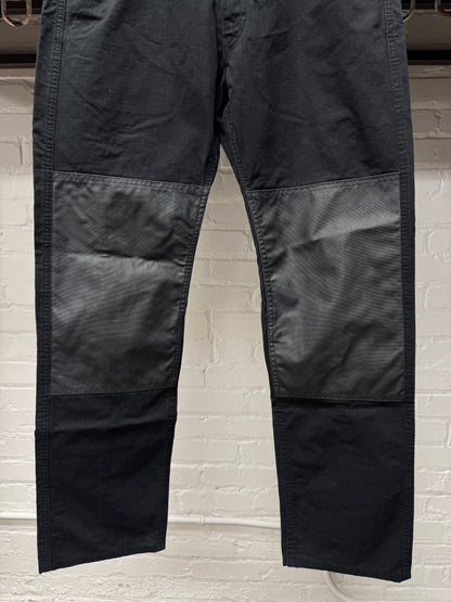 2018 Junya Watanabe Buckle-Back Ripstop Knee Panelled Denim