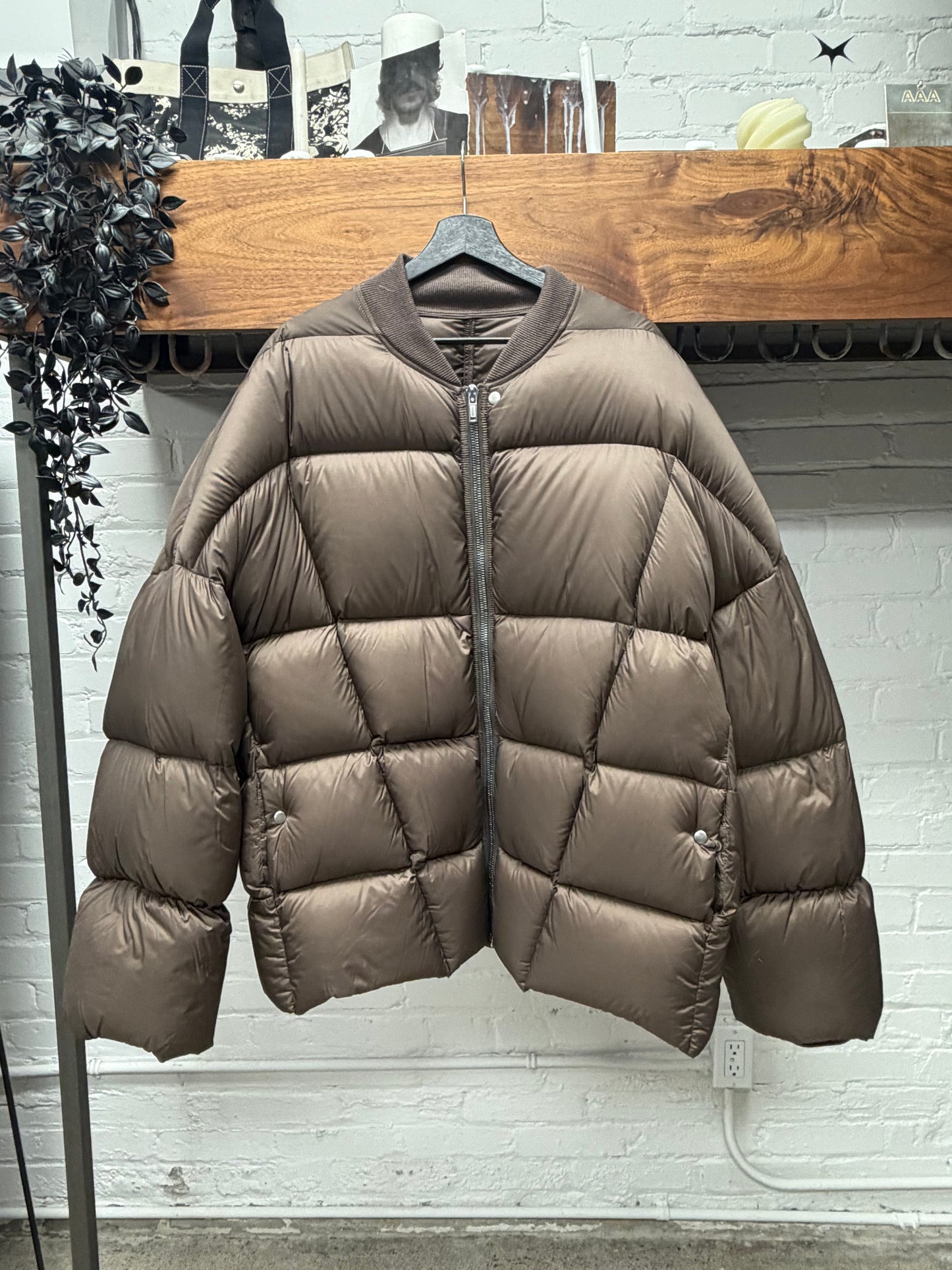 AW2022 Rick Owens ‘Strobe’ Dust Flight Quilted Jacket