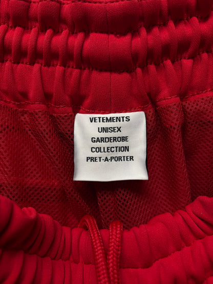 Vetements Red/White Striped Drawstring Track Pants