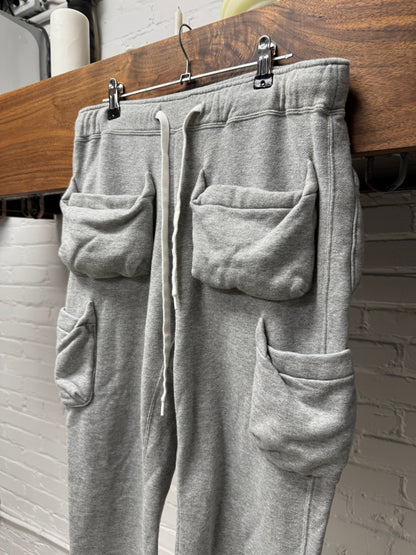 Number (N)ine Grey Cotton Cargo Sweatpants