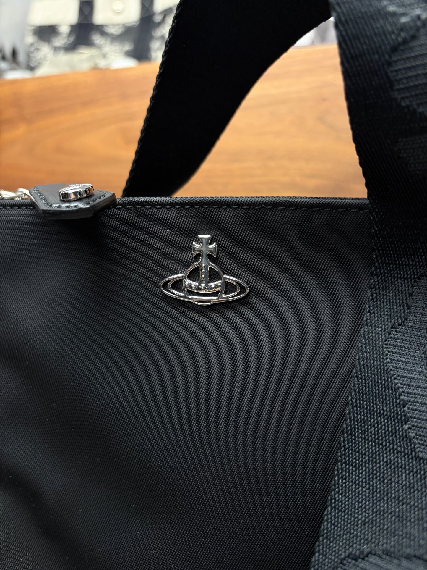 Vivienne Westwood ‘Orb Logo’ Black Nylon Crossbody Bag