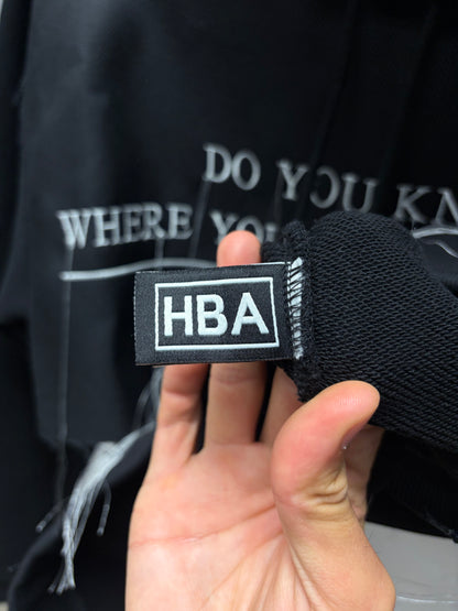 Hood by Air ‘Do you Know Where Your Children Are’ Black Scuba Hoodie