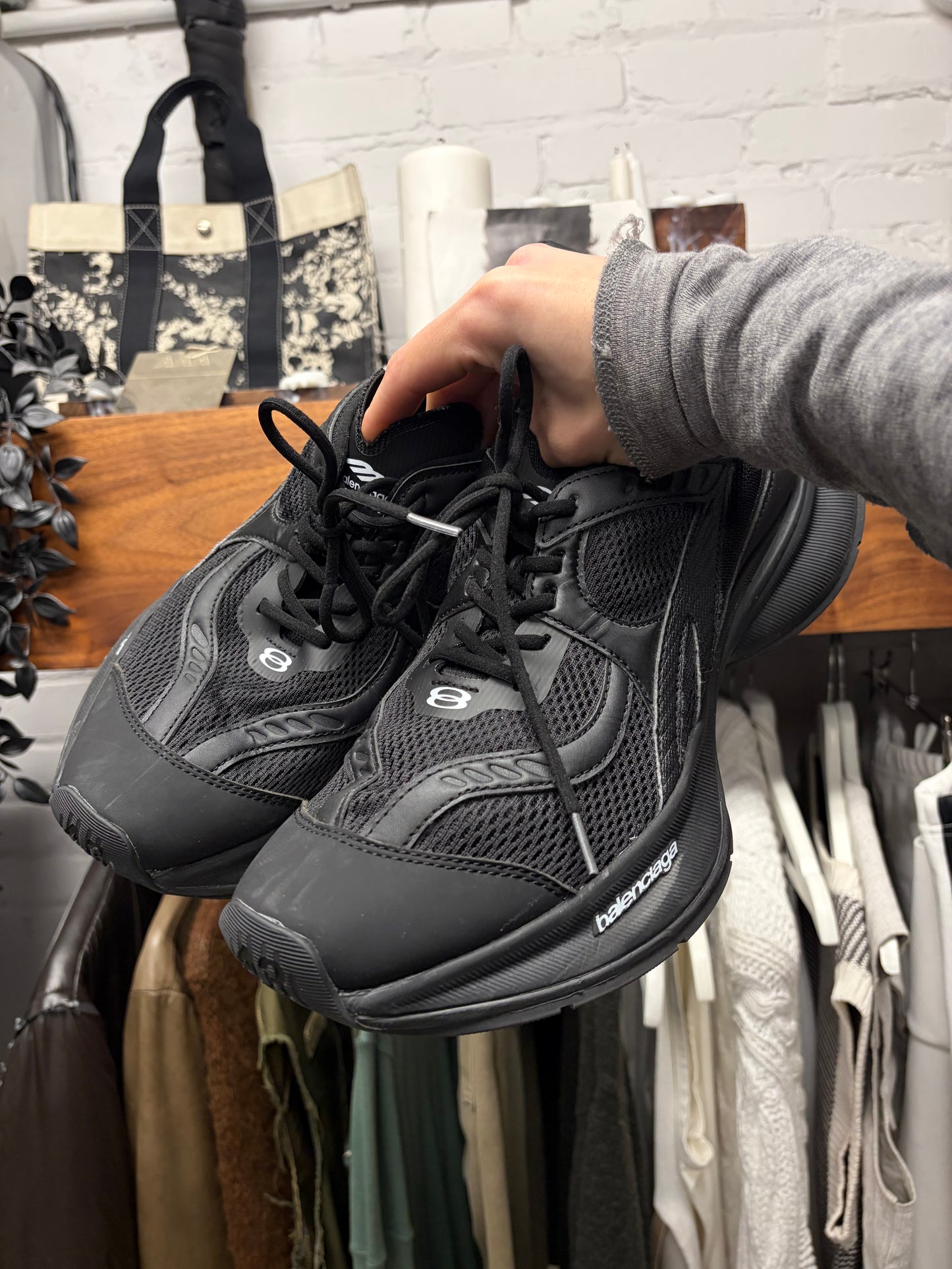 Balenciaga ‘Circuit’ Black Low Top Athletic Sneakers