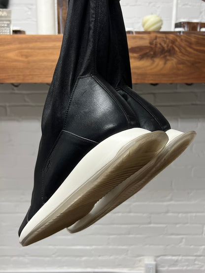 Rick Owens Sock ‘Tech Runner’ Leather Sneakers