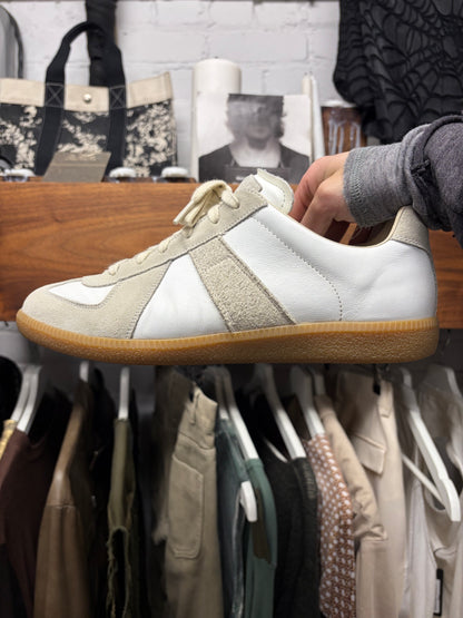 Maison Margiela ‘G.A.T.’ White Suede/Gum Sole Low Top Sneakers
