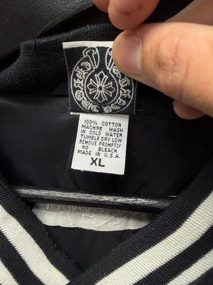 Chrome Hearts ‘Script Logo’ Black/White Nylon Pullover Bomber