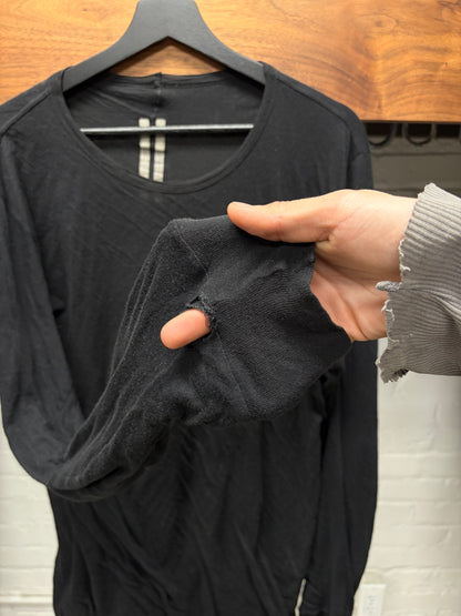 Rick Owens O&M Era ‘Double Layered’ Black Long Sleeve Shirt