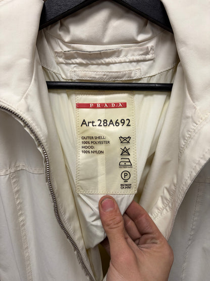 SS2000 Prada White Nylon ‘Shell’ Coat