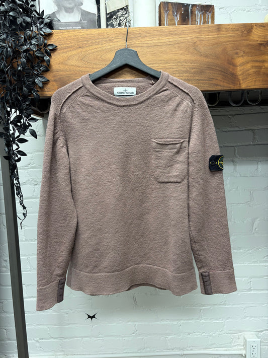 Stone Island Clay ‘Badge Logo’ Knit Sweater