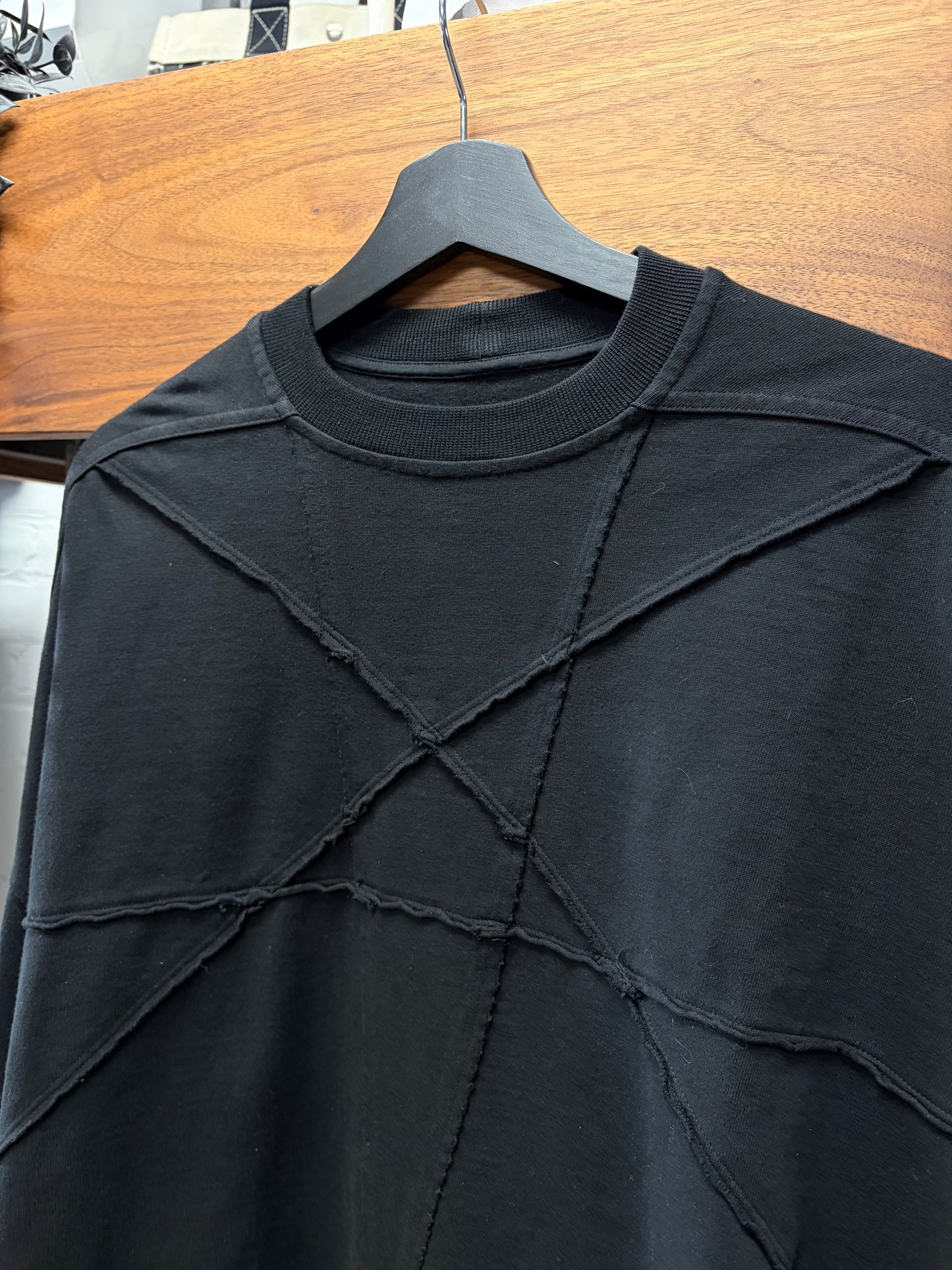 Rick Owens DRKSHDW ‘Crater’ Black Pentagram Sweatshirt