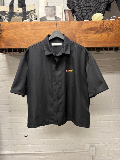 Pyer Moss x Reebok Black Camp Collar Button Down Shirt
