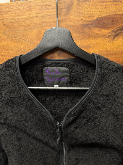 Needles Black Zip Up Fleece Sweater