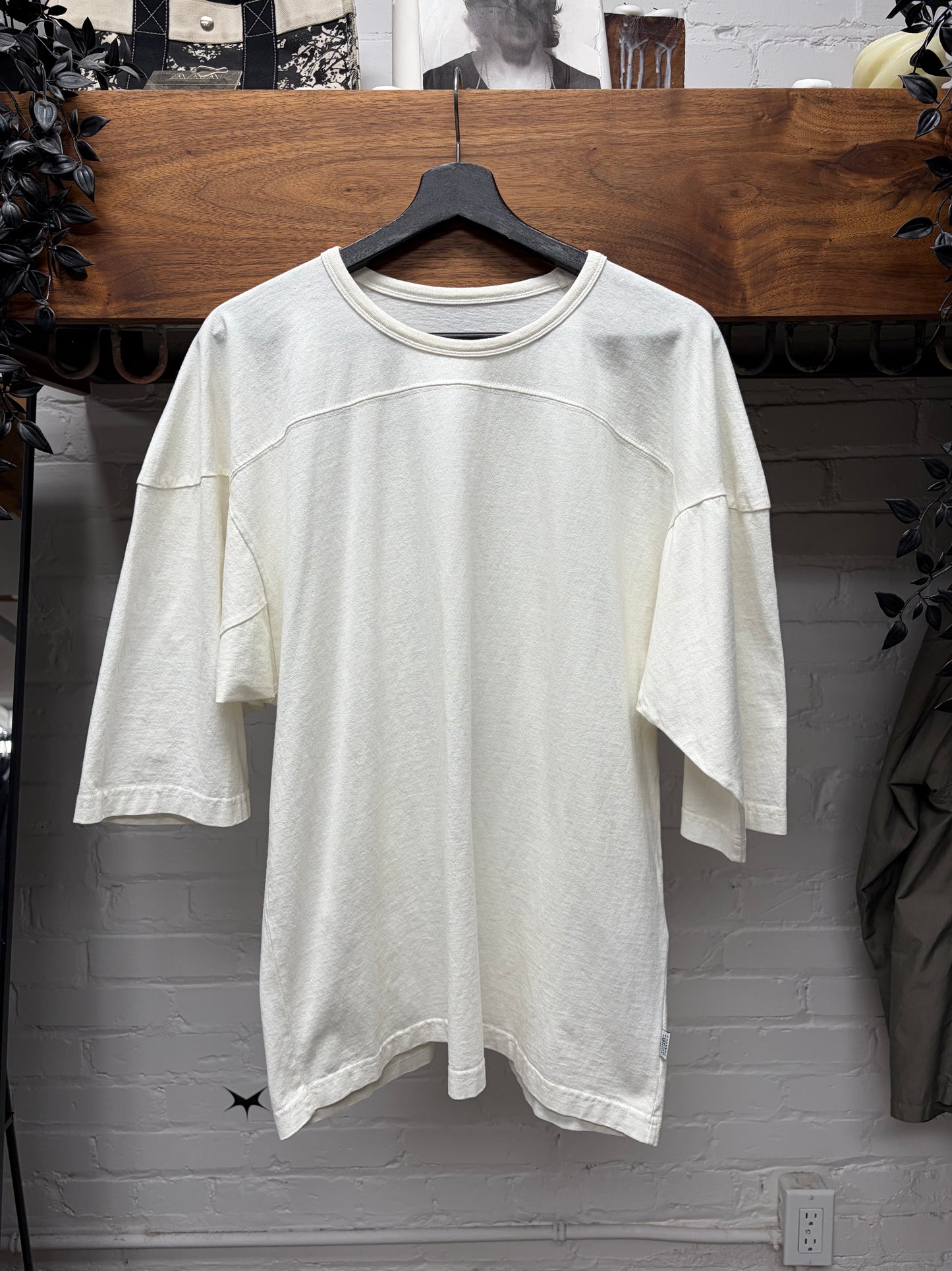 SS2024 Maison Margiela ‘Raglan Shoulder’ Oversized White Football Sleeve Shirt