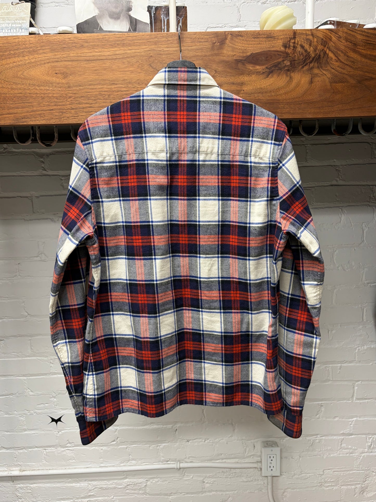 Chrome Hearts ‘Front Pocket’ Leather Cross Patch Flannel