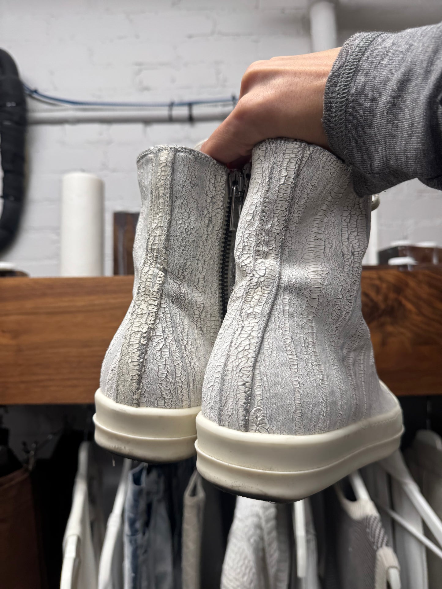 SS2025 Rick Owens ‘Hollywood’ Milk ‘Crust’ Layered Ramones
