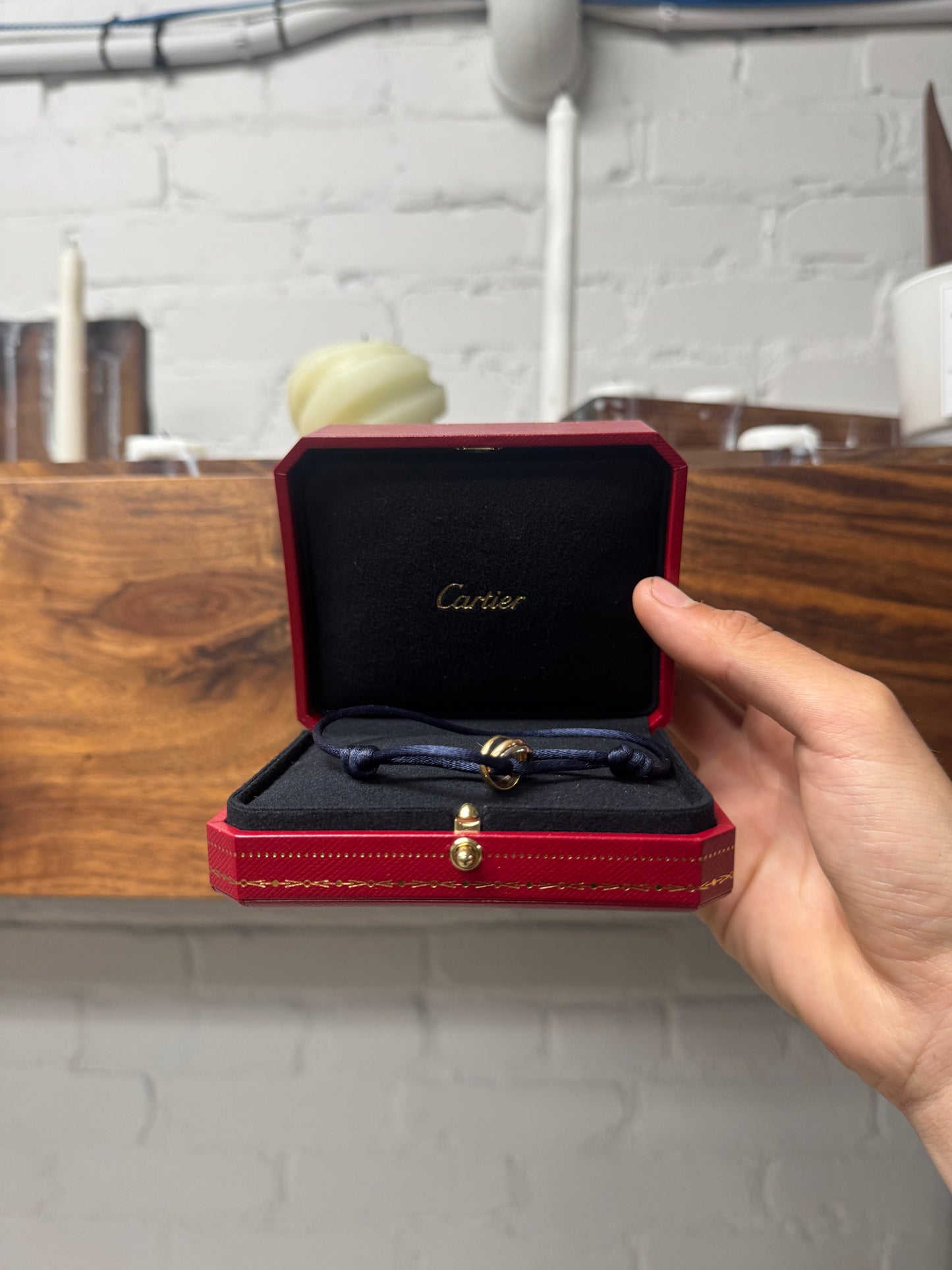 Cartier 18K Gold ‘Trinity Bracelet’ on Cord