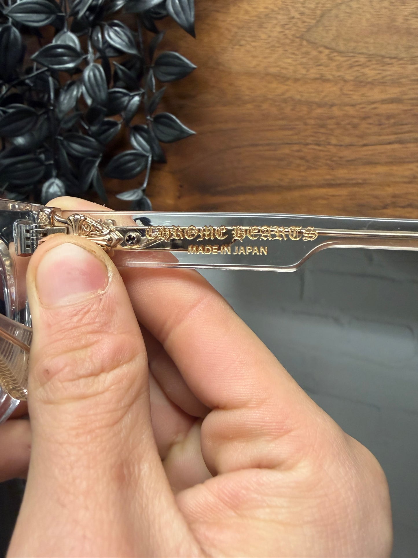 Chrome Hearts ‘Box Officer’ 18K Gold/Translucent Frame Sunglasses