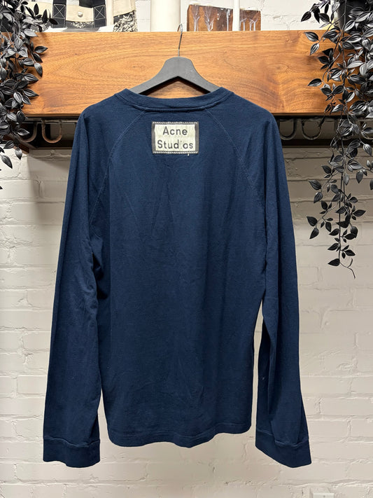 Acne Studios ‘Reverse Logo’ Jersey Cotton Long Sleeve Shirt