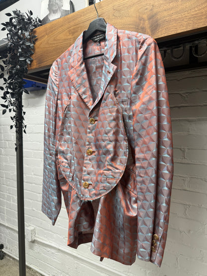 SS2019 Comme Des Garçons Homme Plus Deformed Shape Pink/Teal Blazer