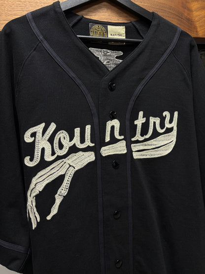 Kapital Kountry ‘16/-‘ Dense Black Bone Baseball Jersey