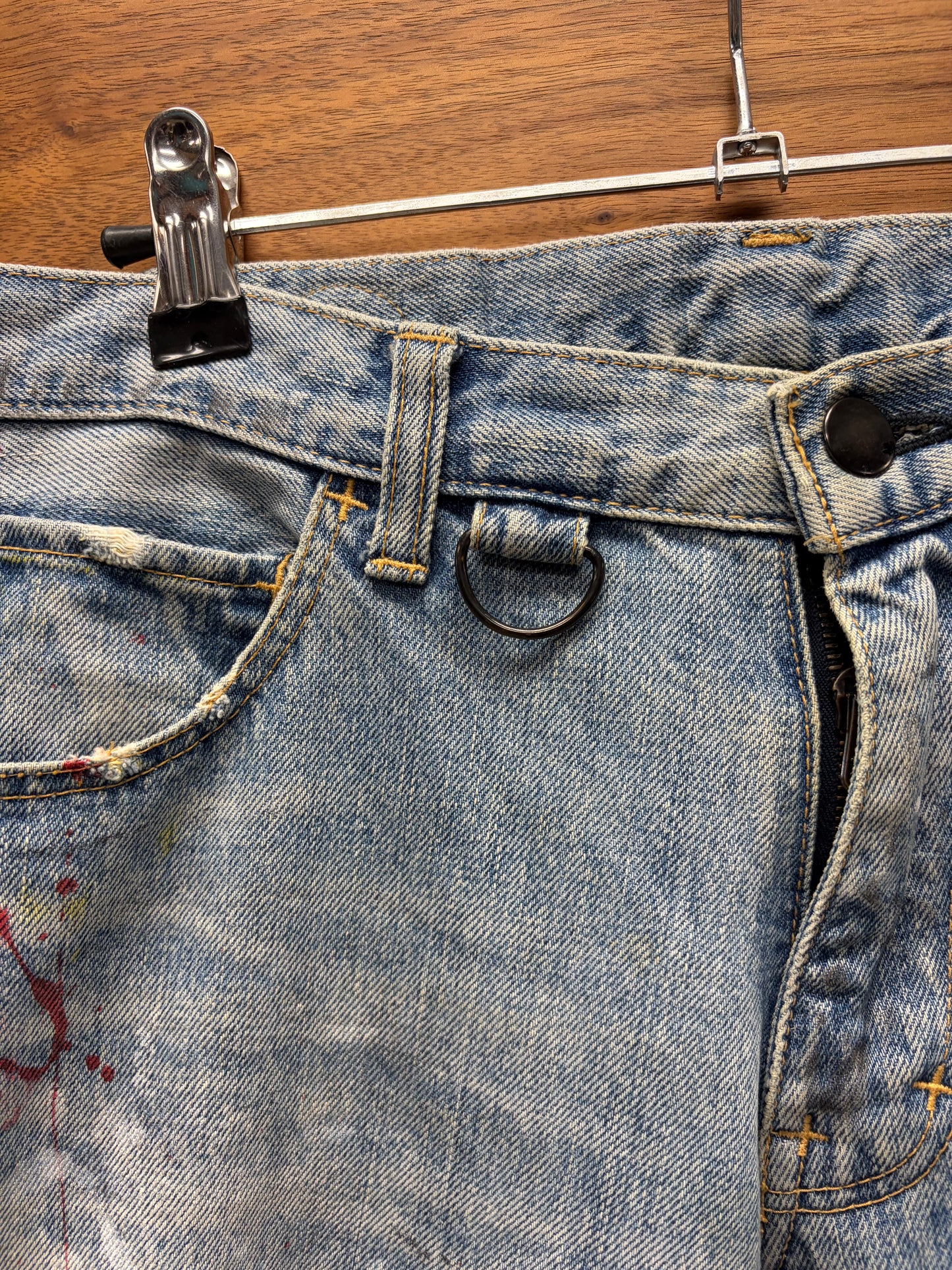 SS2006 Number (N)ine ‘Welcome to the Shadows’ Paint Splattered Denim