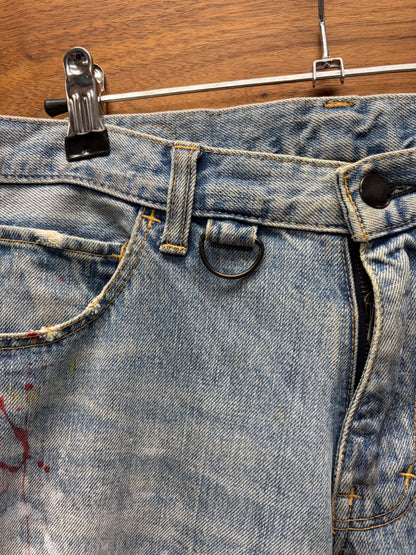 SS2006 Number (N)ine ‘Welcome to the Shadows’ Paint Splattered Denim