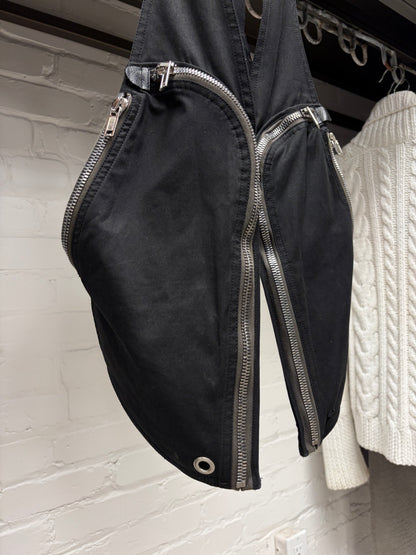 SS2021 Rick Owens ‘Phlegethon’ Bauhaus Black Nylon Cargo Vest