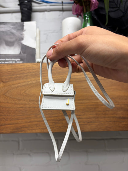 Jacquemus ‘Le Petit Chiquito’ Nano Mini White Leather Bag