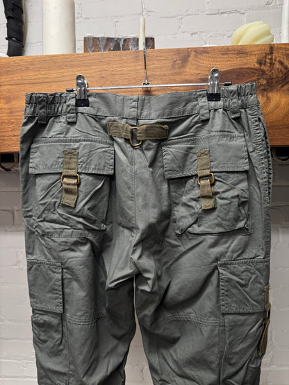 2000s Dolce & Gabbana Military Green 3D Pocket Cargo Pants