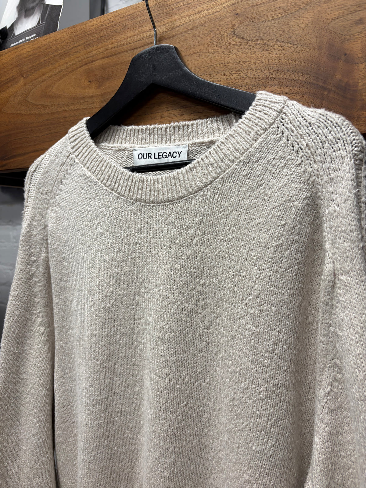 Our Legacy ‘True Roundneck’ Cream Wool Knit Sweater