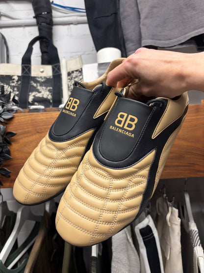 Balenciaga ‘Zen’ Taupe/Black Soccer Low Top Sneakers