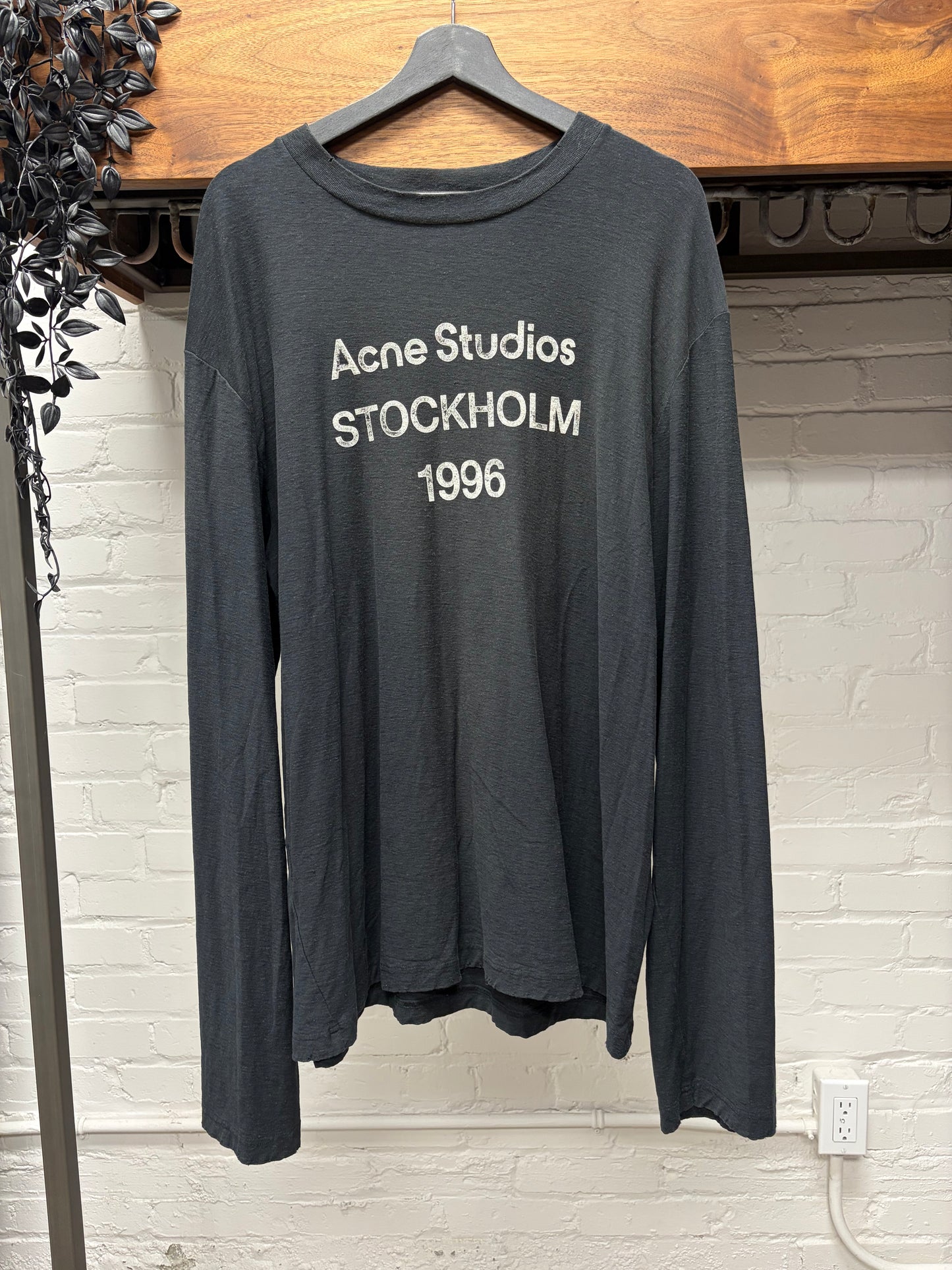 Acne Studios ‘Stockholm Logo’ Black Long Sleeve Shirt