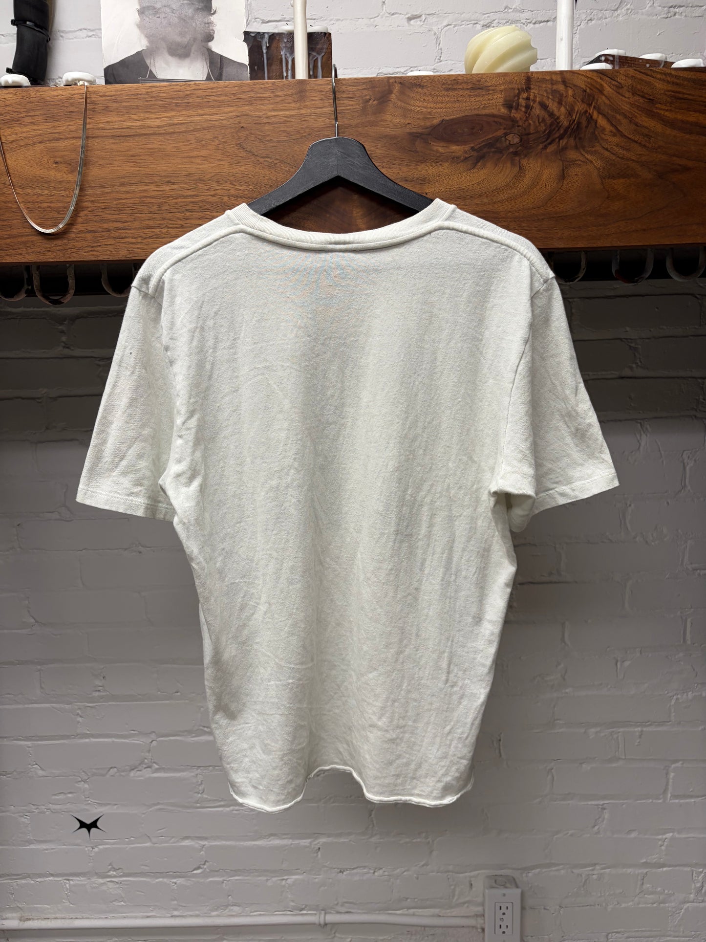 2019 Saint Laurent ‘Star Logo’ White Graphic T-Shirt