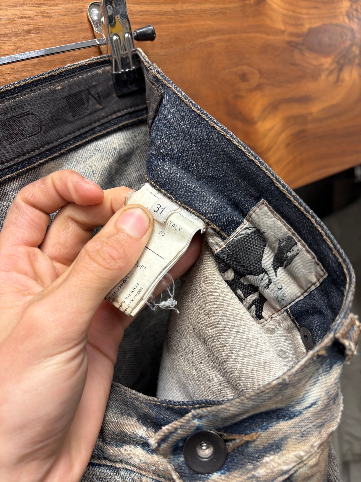 AW2007 Rick Owens ‘Exploder’ Dust Brown Detroit Cut Denim