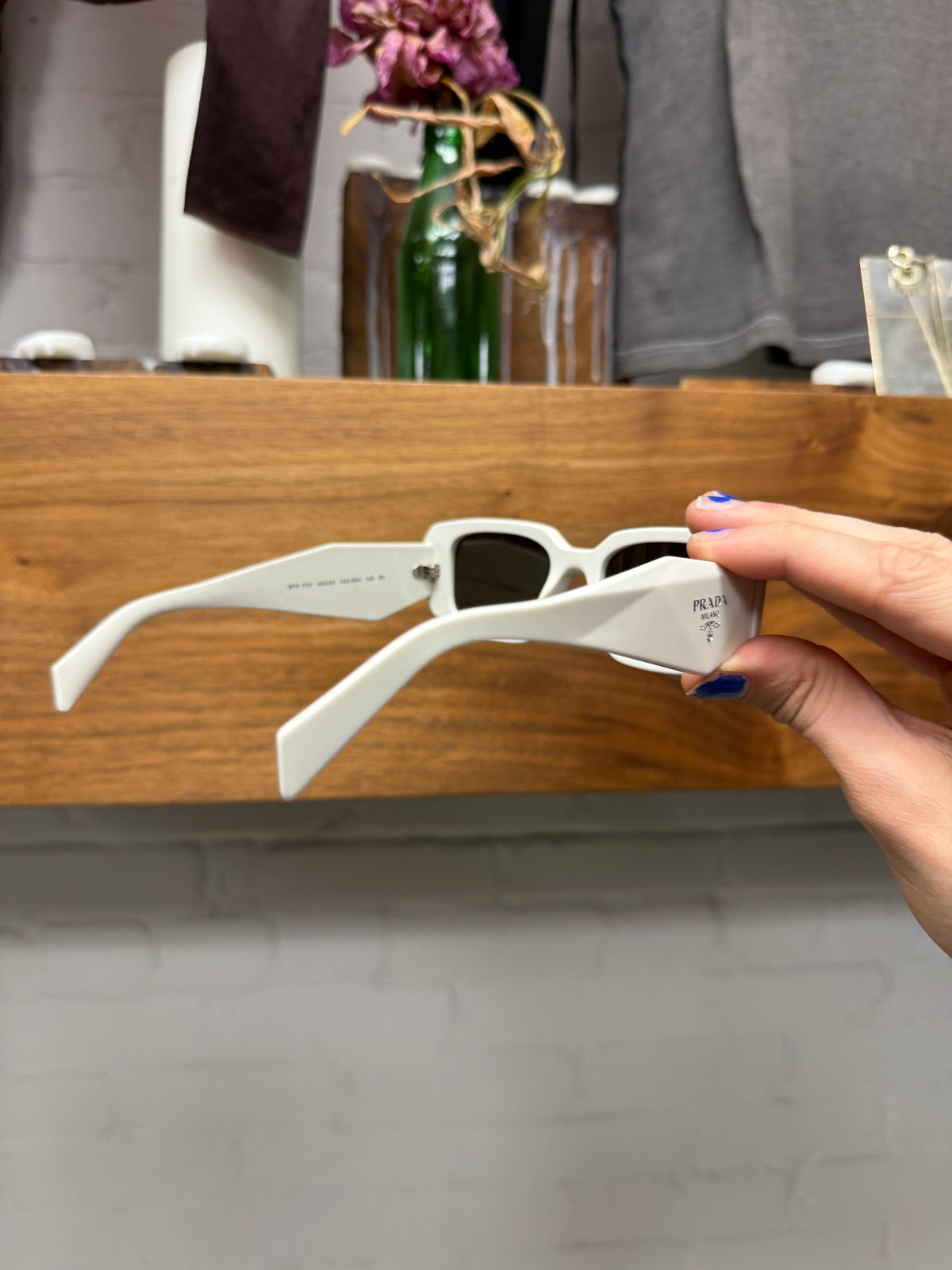 Prada ‘Symbole’ PR 17WS White Acetate Sunglasses