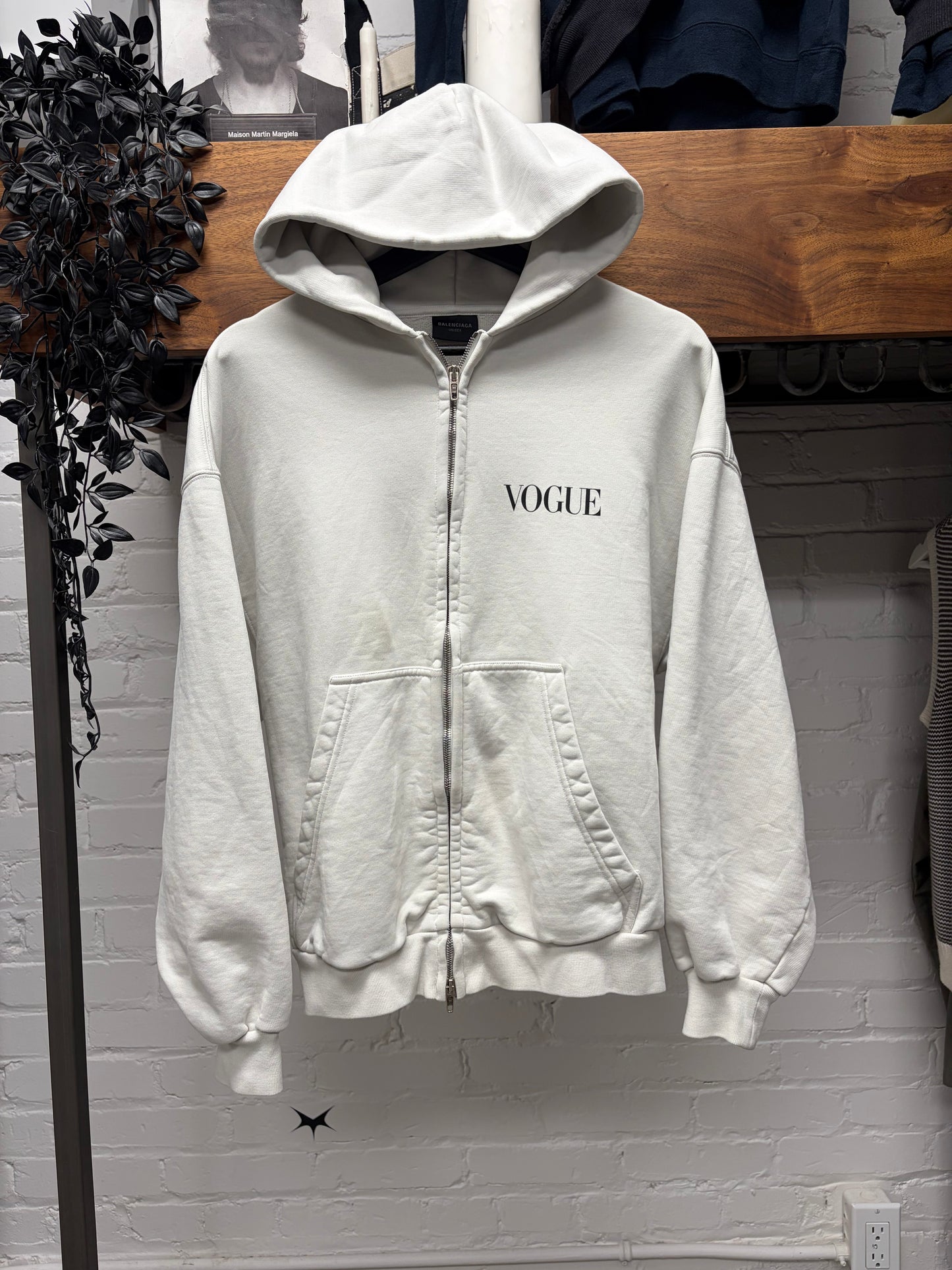 SS2024 Balenciaga x Vogue White Zip Up Hoodie