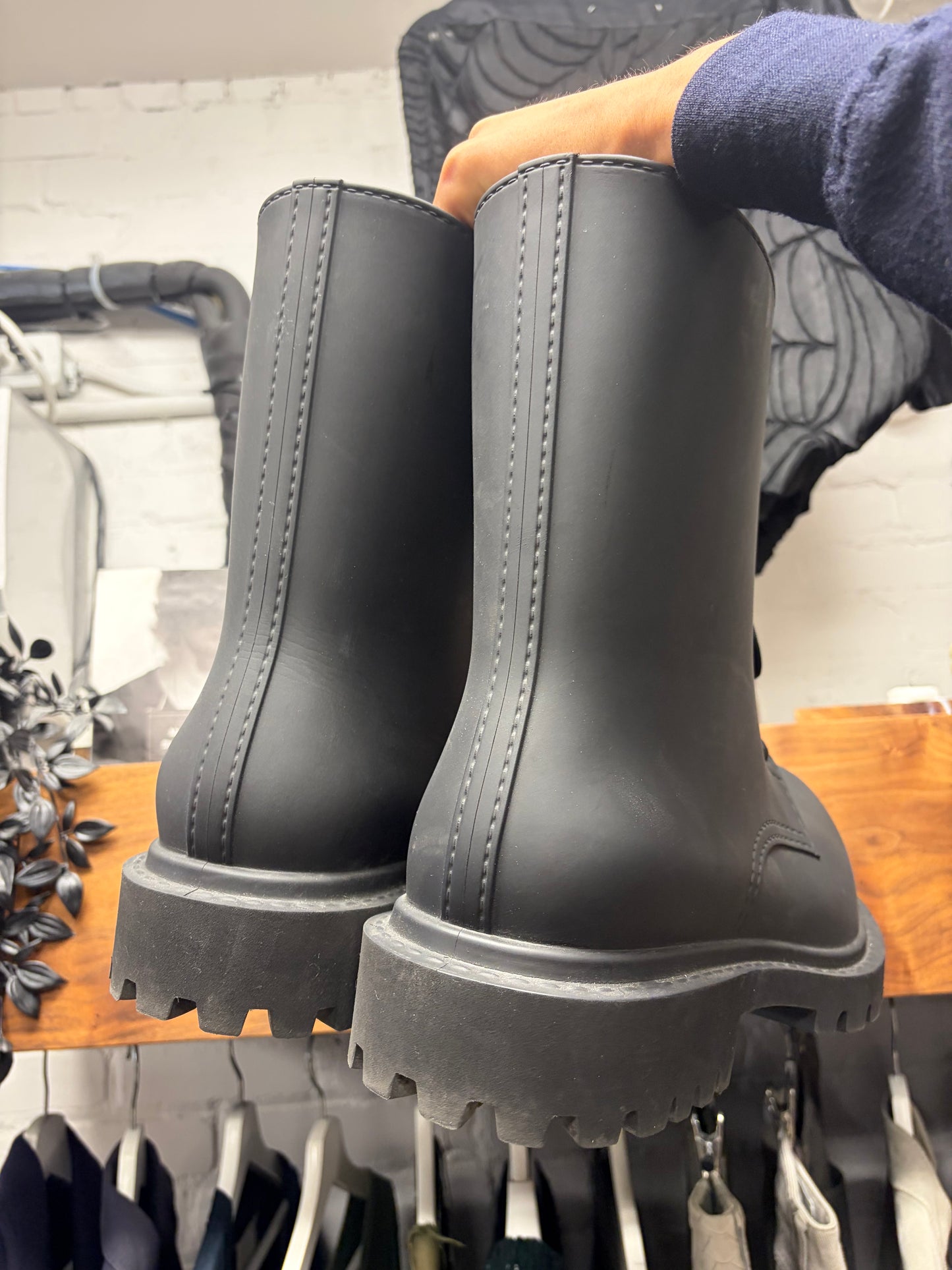 Balenciaga ‘Steroid’ Black Oversized Lace-Up Combat Boots