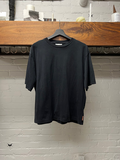 Acne Studios Basic Black Cotton Cropped Fit Boxy T-Shirt