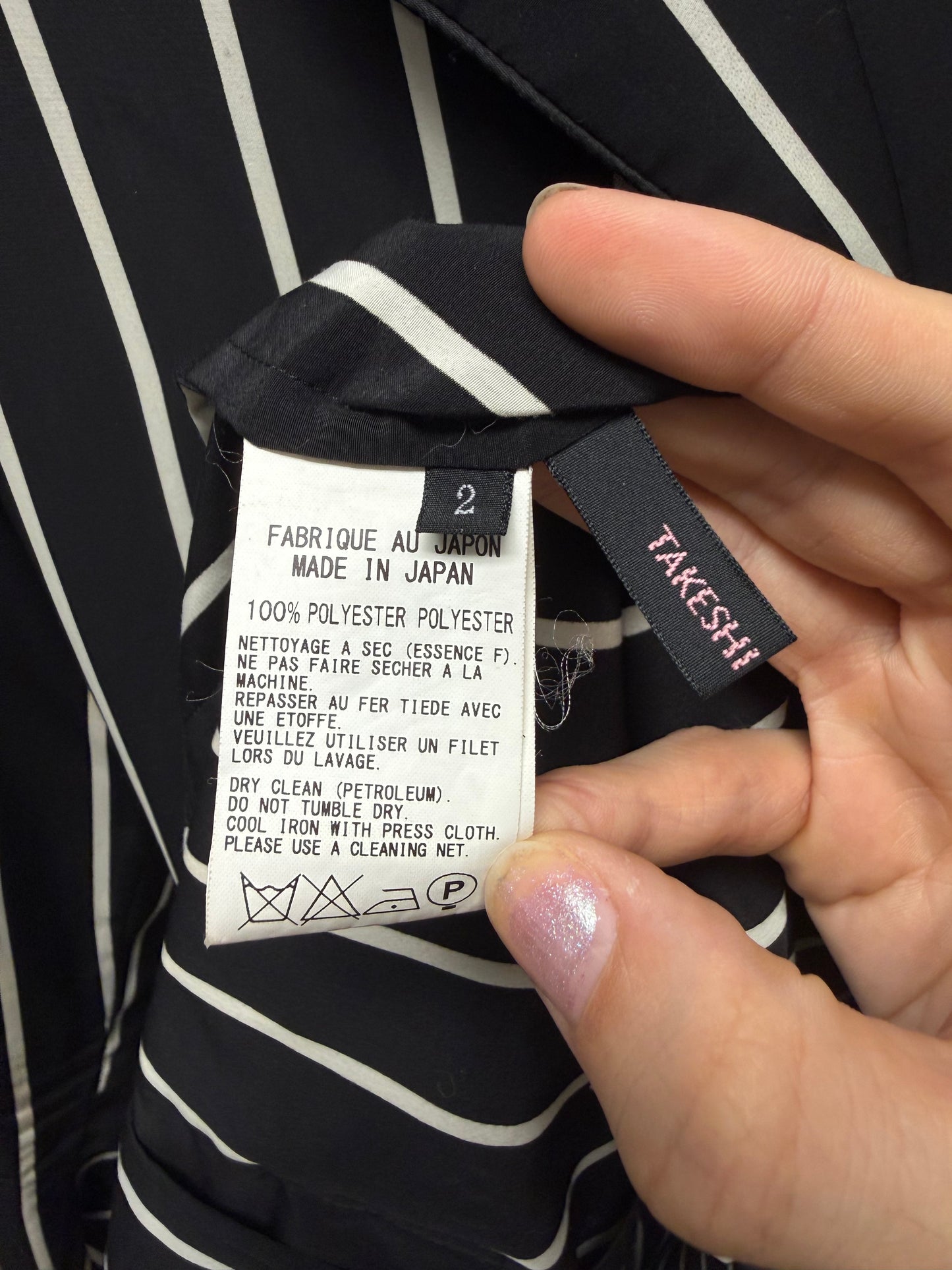 Vintage Yohji Yamamoto Y’s Striped Black/White Button Up Shirt