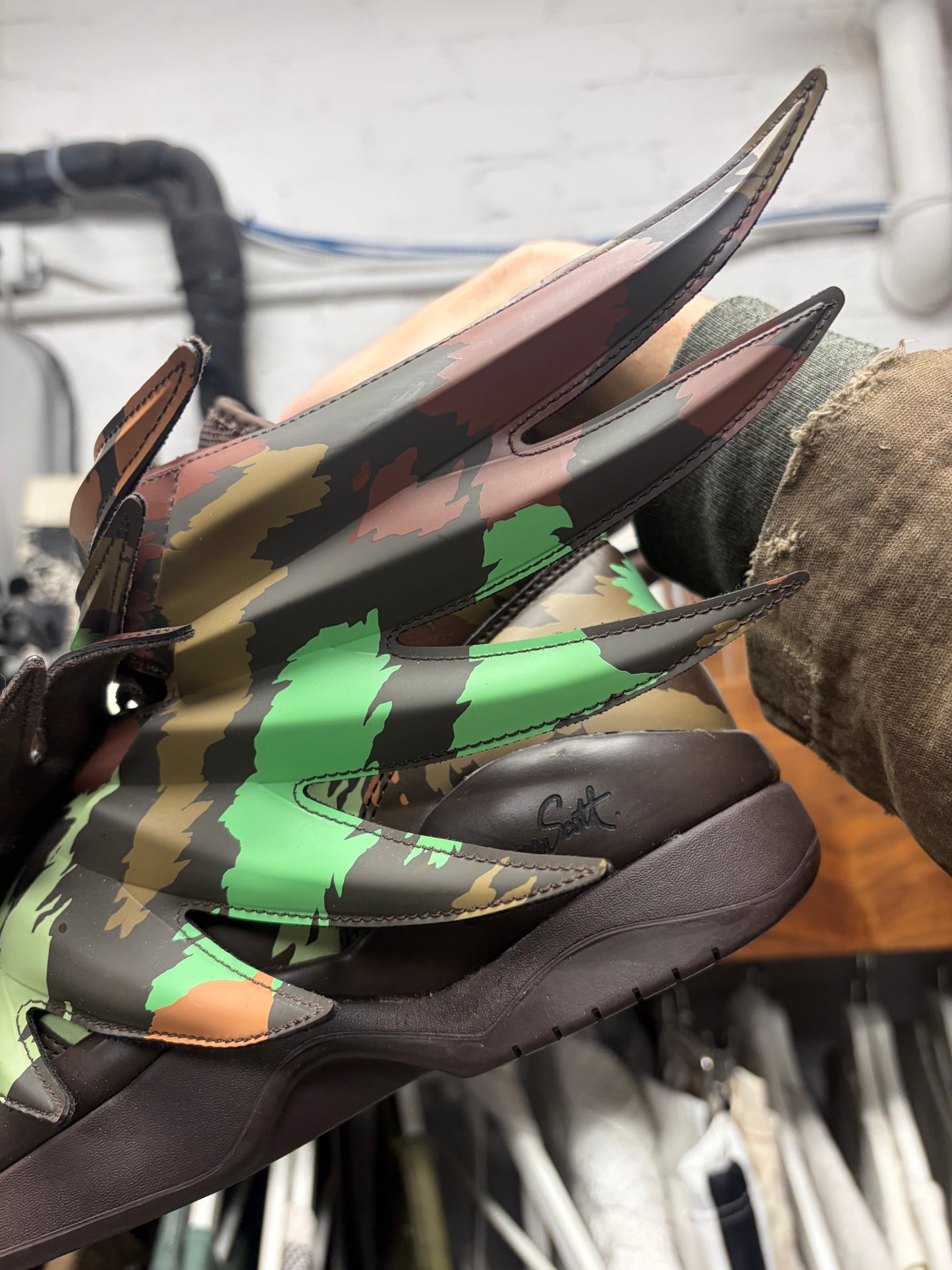 2015 Jeremy Scott x Adidas Wings 3.0 Camouflage High Top Sneakers