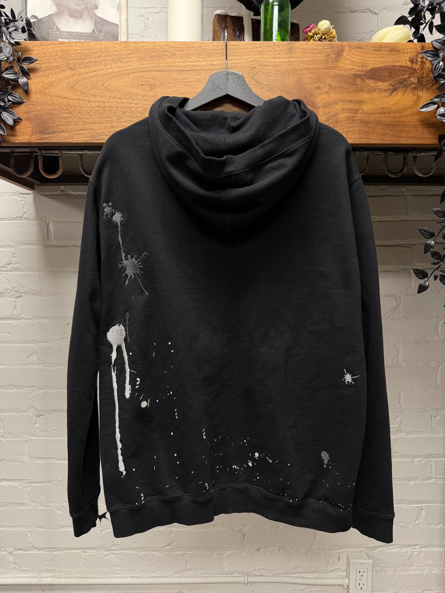 5351 Pour Les Hommes ‘Gunshot Splatter’ Black Zip-Up Hoodie