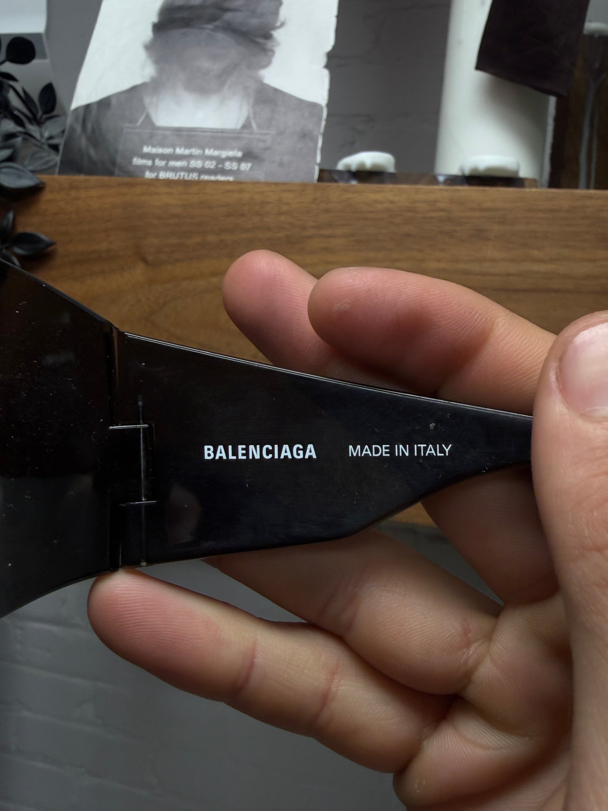 Balenciaga ‘Mask Butterfly’ Black Wraparound Sunglasses
