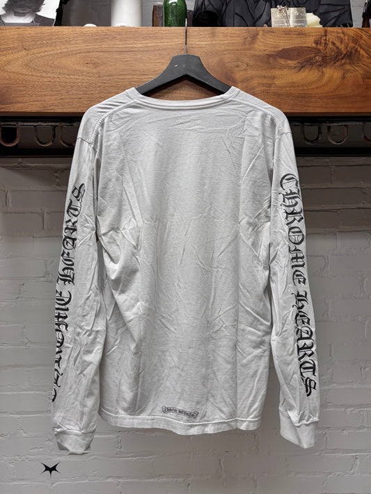 Chrome Hearts White ‘Horseshoe Logo’ Long Sleeve Shirt