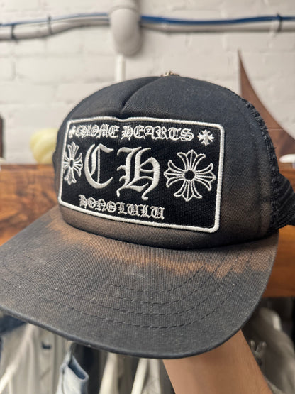 Chrome Hearts ‘Honolulu’ Black Mesh Trucker Hat