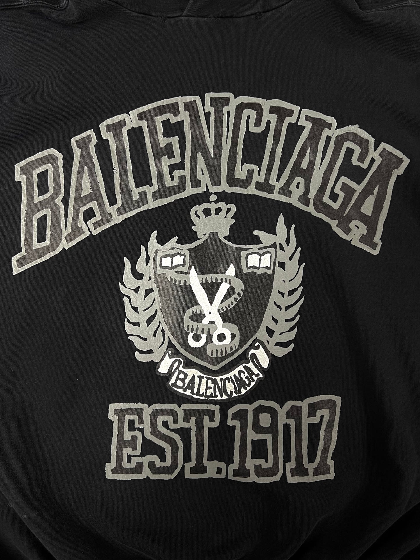 2023 Balenciaga ‘Skater’ Black Graphic Hoodie