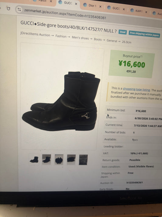 2000s Gucci  ‘Horsebit’ Strap-Back Leather Pointed Toe Ankle Boots